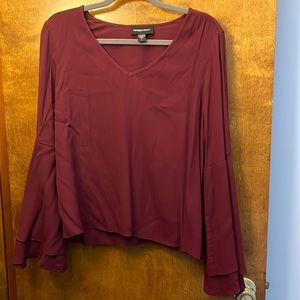 Fifteen Twenty v-neck blouse with bell sleeves